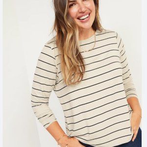 ❌SOLD❌ EUC XXL Old Navy Luxe Striped Long Sleeve Tee
